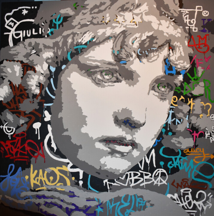 angel tags 2 绘画, 39.4x39.4 in