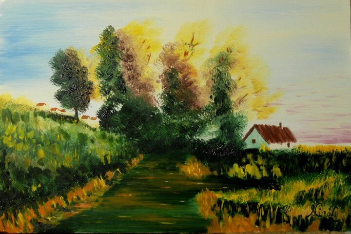 Farmhouse on the edge of the village Tablo, 7,9x11,8 in