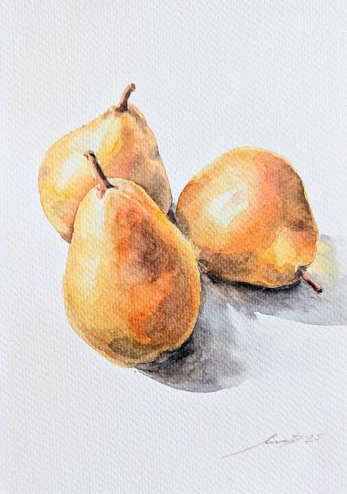 "trio of pears" Картина, 8,3x5,8 in