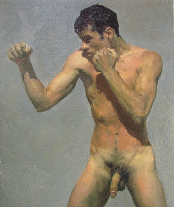 Fist fighter 绘画, 11.8x9.8 in