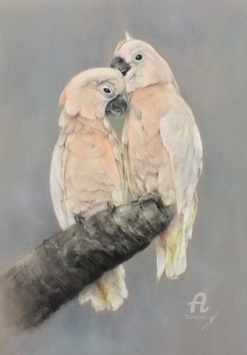 Painting titled "Couple" by Irene_art, Original Artwork, Pastel