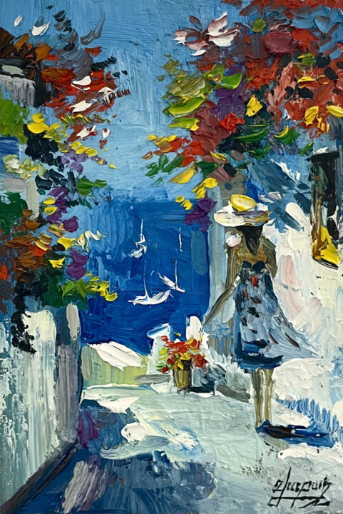 Mediterranean Dreams 绘画, 11.8x7.9 in