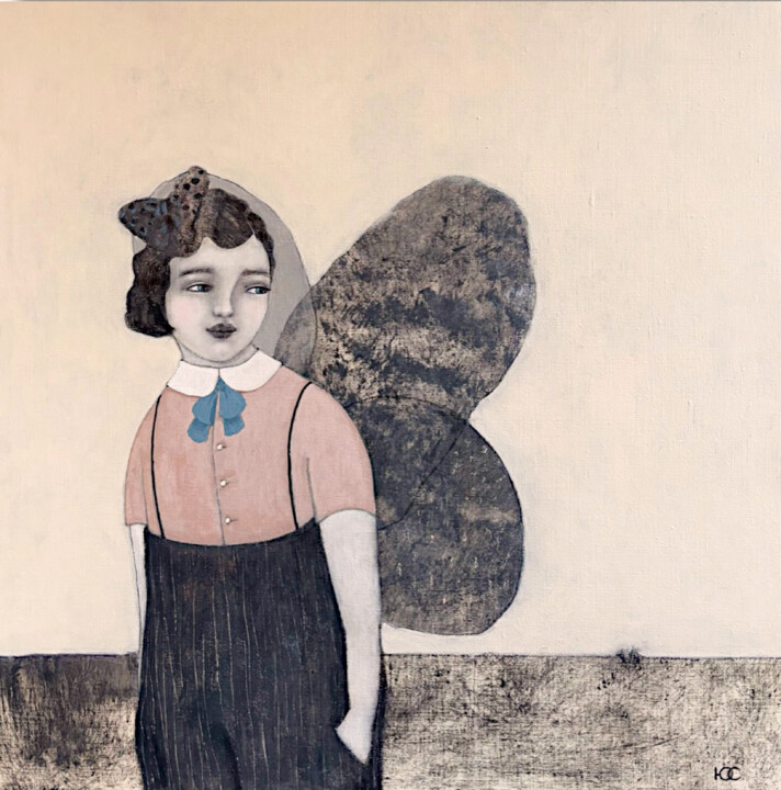 Бабочка 绘画, 23.6x23.6 in