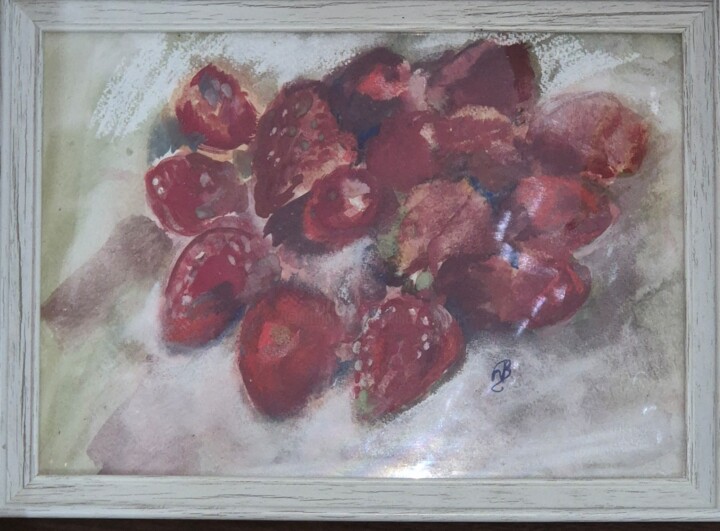 Peinture intitulée "Nature morte aux fr…" par Valérie Blum (Valery), Œuvre d'art originale, Acrylique
