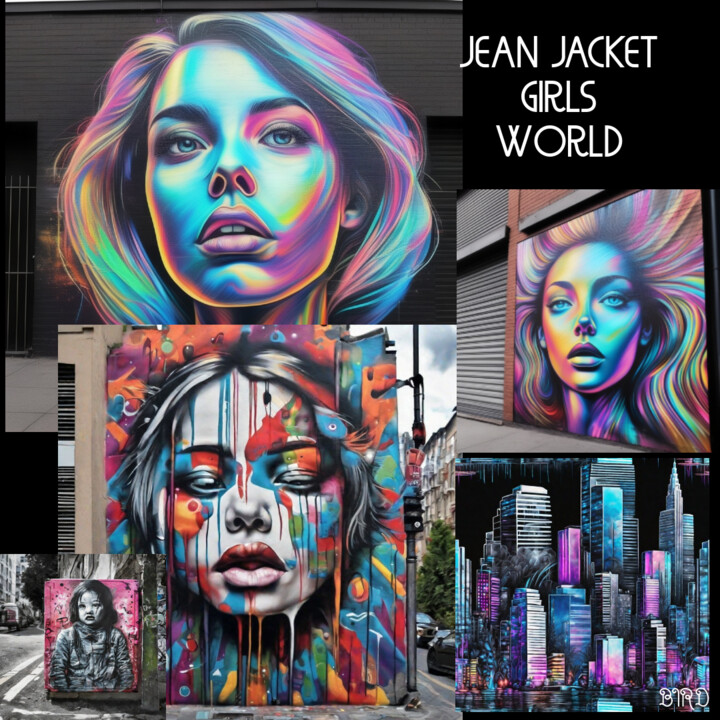Jean Jackets Girls World 数字艺术