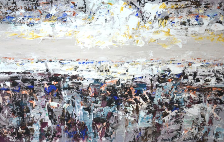 Abstraction 2 绘画, 23.6x39.4 in