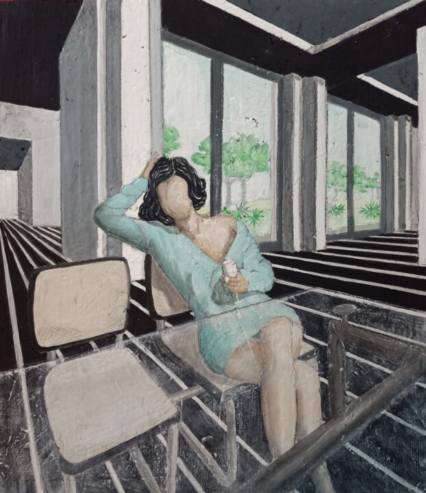 Painting titled "Home sweet home" by Antonella Preti, Original Artwork, Acrylic