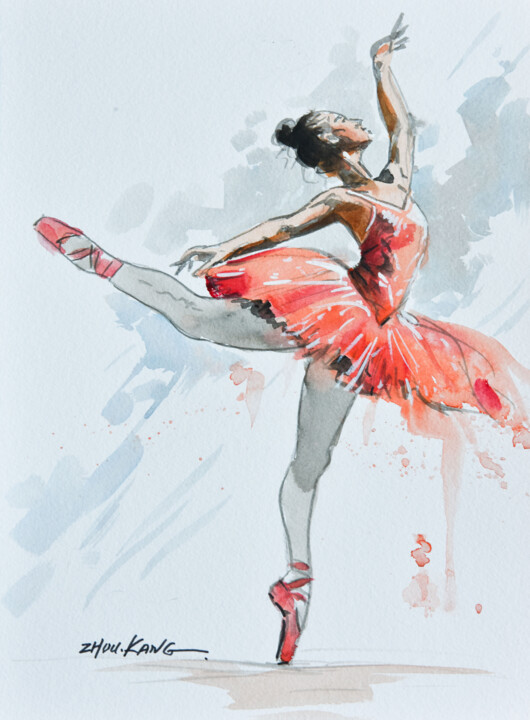 dancer 2 绘画, 11x8.3 in