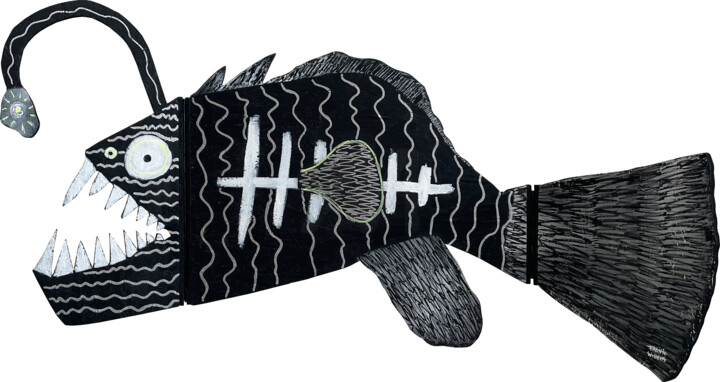 ANGLERFISH – LUMINOUS DEPTHS 绘画, 31.5x52.8 in