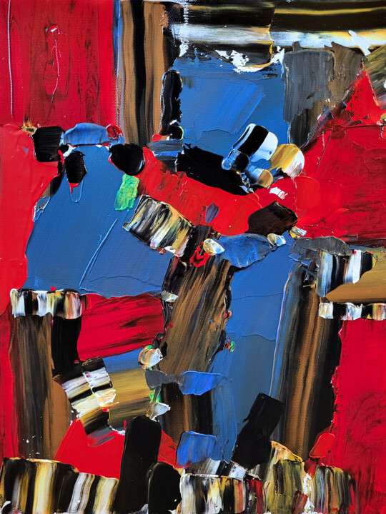 Peinture intitulée "Un signe pour pours…" par Muriel Cayet, Œuvre d'art originale, Acrylique Monté sur Châssis en bois