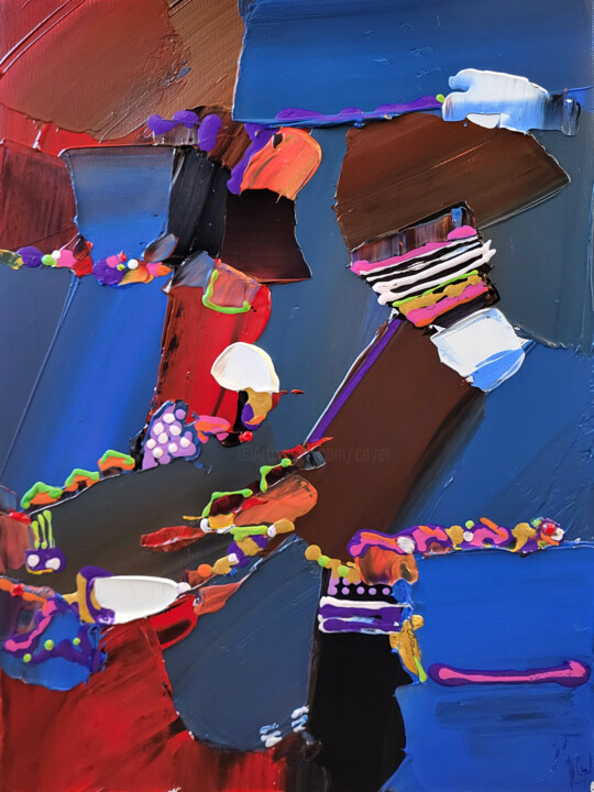 Peinture intitulée "Une existence plus…" par Muriel Cayet, Œuvre d'art originale, Acrylique Monté sur Châssis en bois