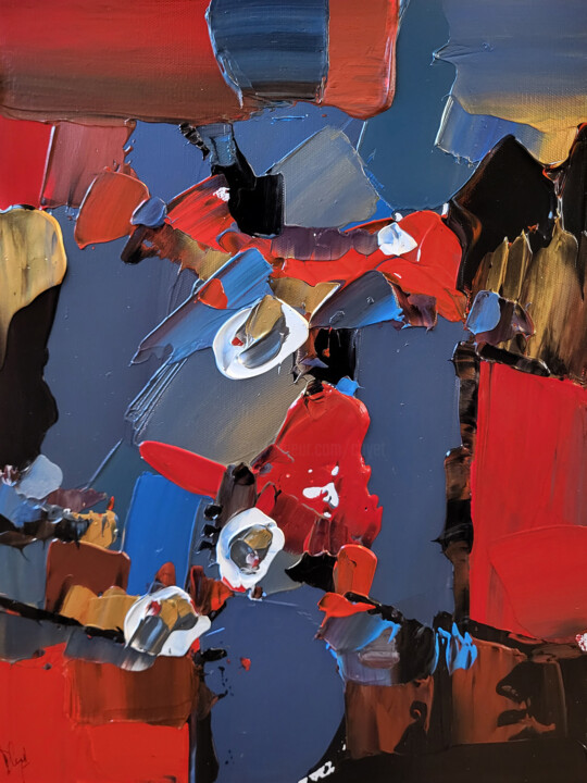 Peinture intitulée "Une vive lueur de l…" par Muriel Cayet, Œuvre d'art originale, Acrylique Monté sur Châssis en bois