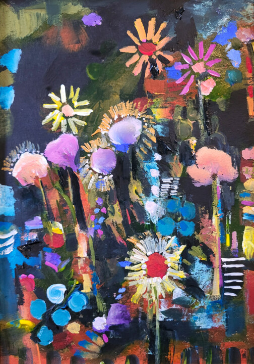 Peinture intitulée "Gouaches de Février…" par Muriel Cayet, Œuvre d'art originale, Gouache