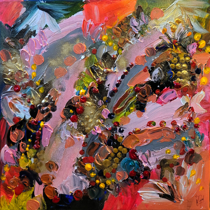 Peinture intitulée "Découvrir un secret" par Muriel Cayet, Œuvre d'art originale, Acrylique Monté sur Châssis en bois