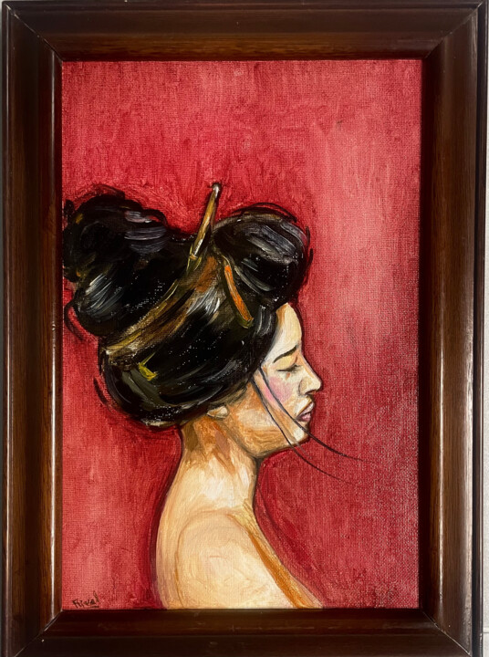 Oiran_2 绘画, 11.8x7.9 in