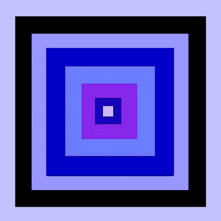 Color Shift in Squares 101b4 数字艺术, 24x24 in