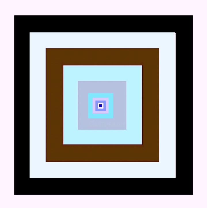 Color Shift in Squares 101e3 Dijital Sanat, 72x72 in
