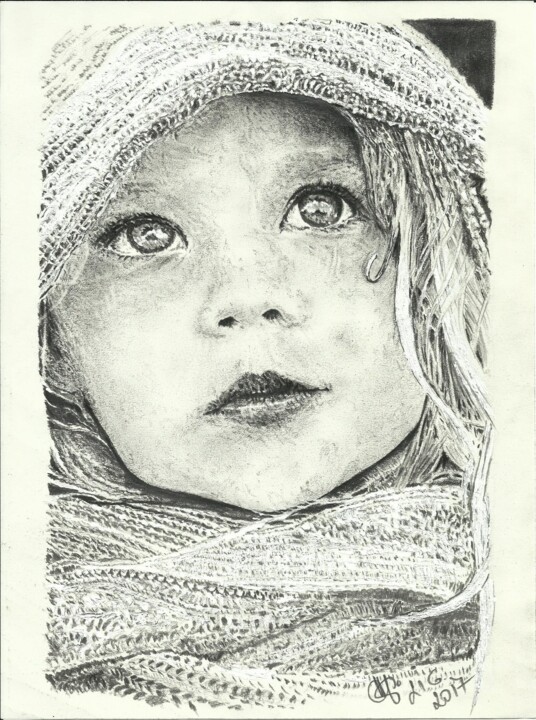 Portrait based on the supplied photo 图画, 16.5x11.8 in