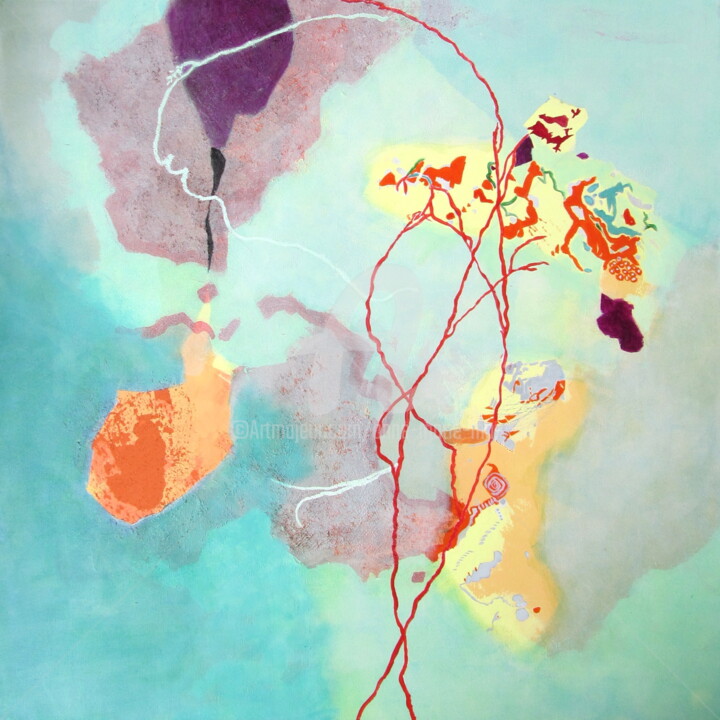 Peinture intitulée "Partition numéro 21" par Anne-Marie Mary, Œuvre d'art originale, Acrylique Monté sur Châssis en bois