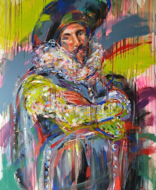 Mr J . 绘画, 43.3x35.4 in