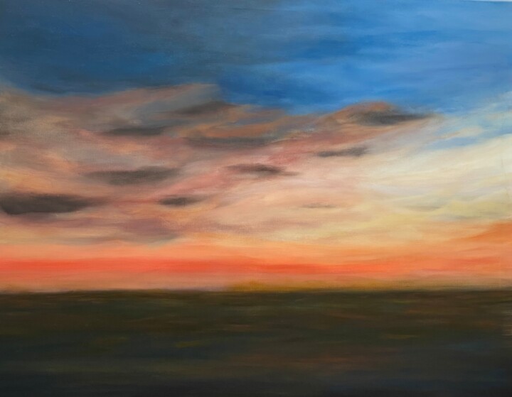 Schilderij getiteld "Morgenerwachen" door Marion Kotyba, Origineel Kunstwerk, Acryl Gemonteerd op Frame voor houten brancard