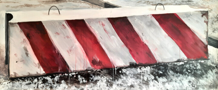 Arrive Schilderij, 33,5x81,1 in