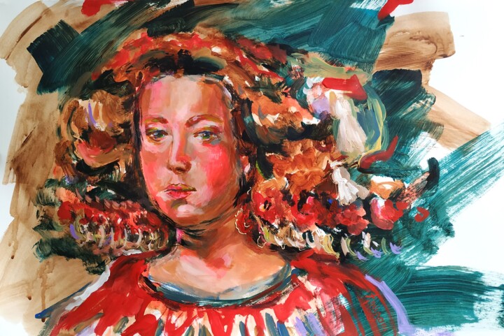 Infanta 绘画, 14.6x22.1 in
