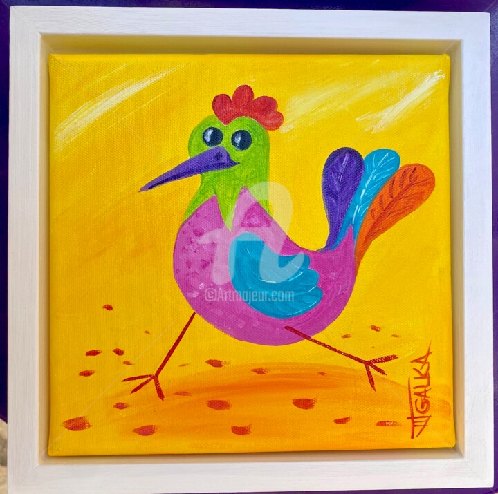 oiseau a20 绘画, 7.9x7.9 in