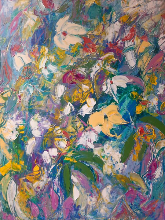 Poème l'âme... 미술작품, 25.6x19.7 in