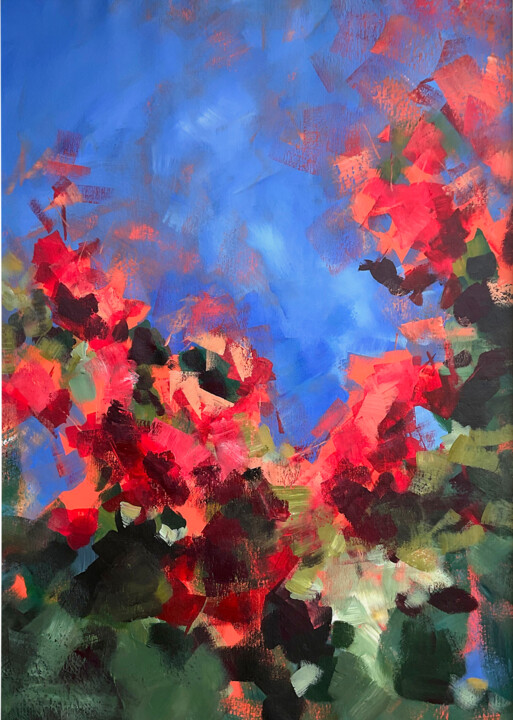 Blooming trees 绘画, 31.5x23.6 in