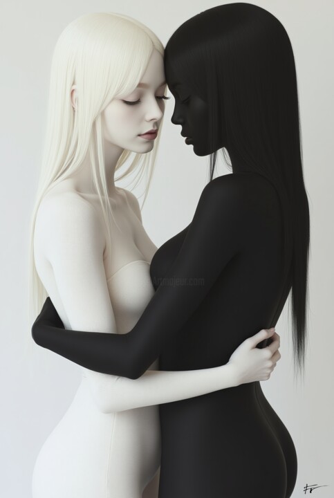 Albino And Black_93311 数字艺术