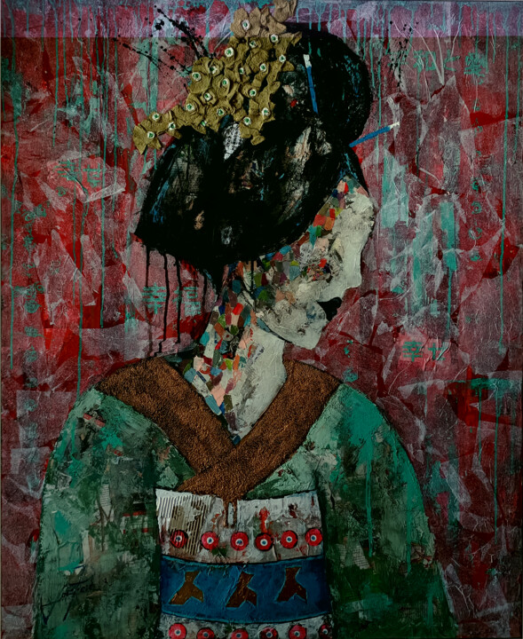 SERIE GEISHA 00095 Pittura, 48x39,4 in