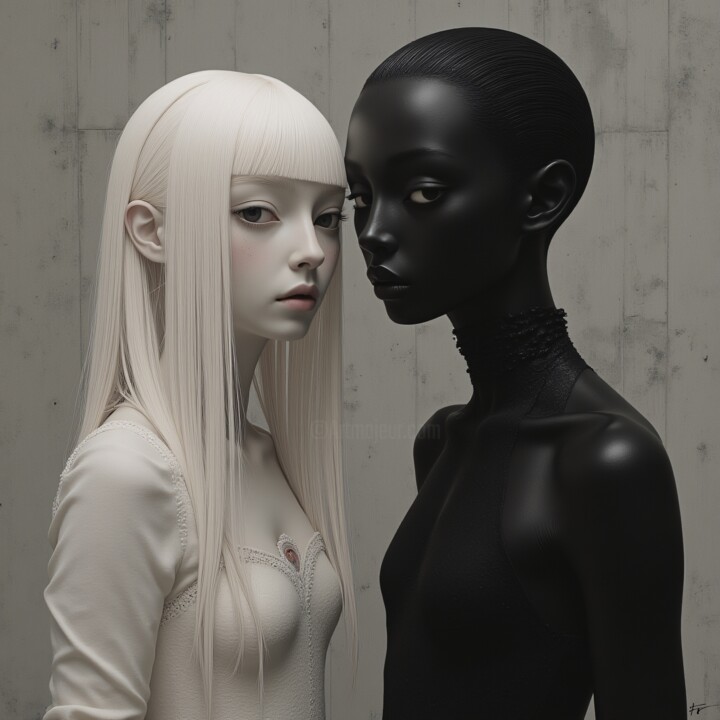 Albino And Black_5283 数字艺术