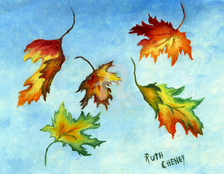 Fall Leaves Schilderij, 5x7 in