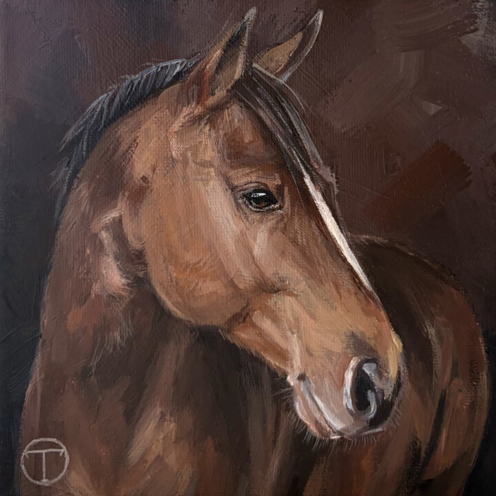 Horse 26 绘画, 5.9x5.9 in