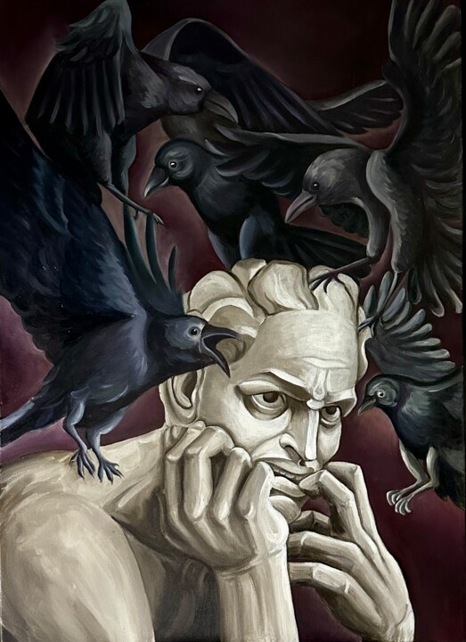 Fear 绘画, 27.6x19.7 in