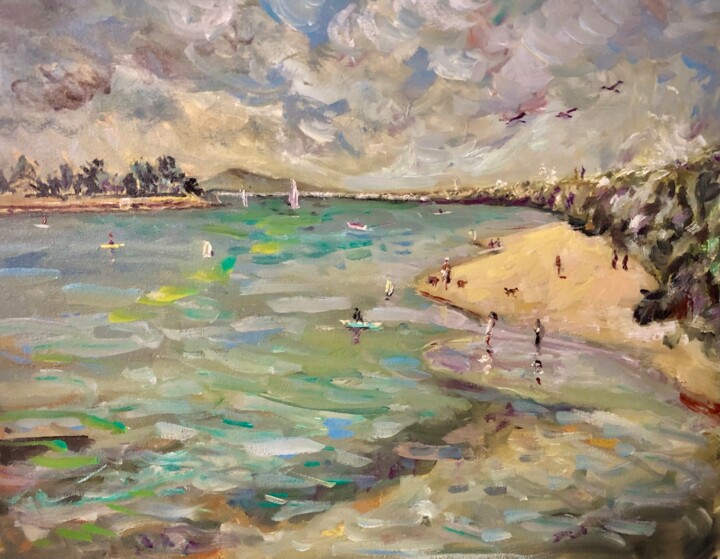 SAND BAR DANA POINT HARBOR 绘画, 16x20 in