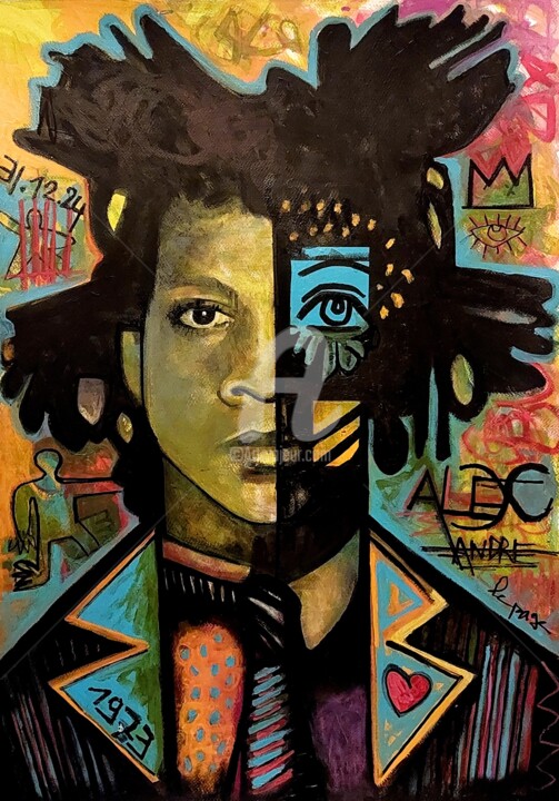 Peinture intitulée "Jean-Michel Basquia…" par Alexandre Lepage, Œuvre d'art originale, Acrylique Monté sur Autre panneau rig…