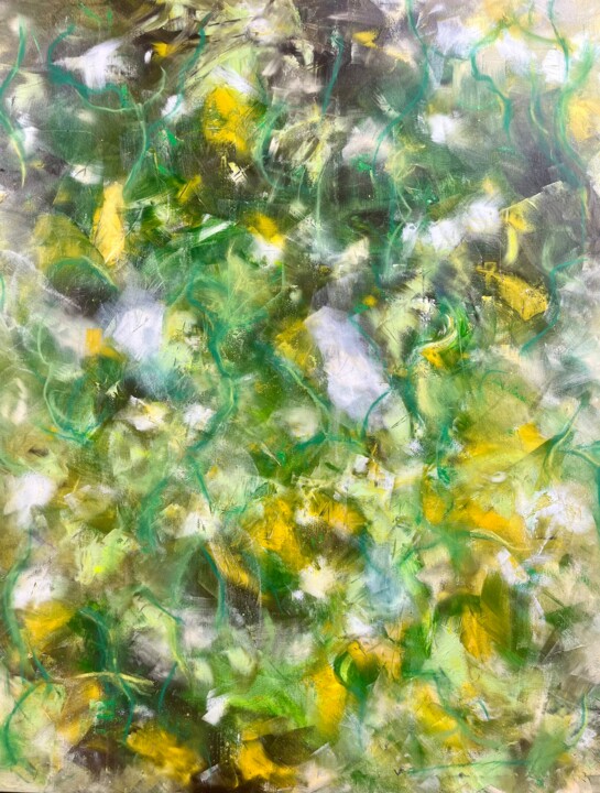 Painting titled "Abstraction n. 55" by Daniele Calvani, Original Artwork, Acrylic Mounted on Wood Stretcher frame