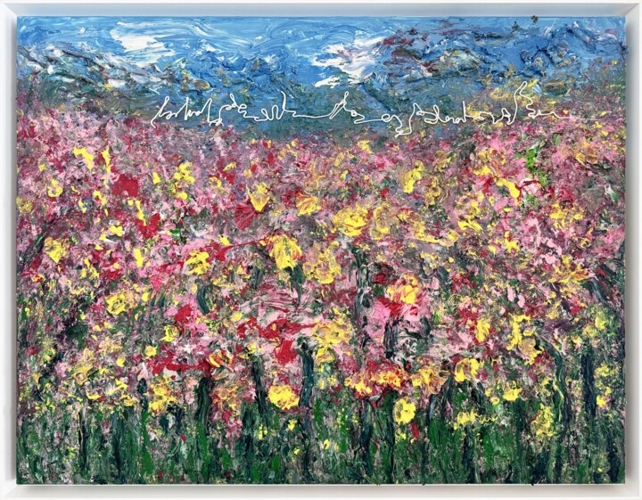 Humming Letter #95 绘画, 35.8x66.3 in