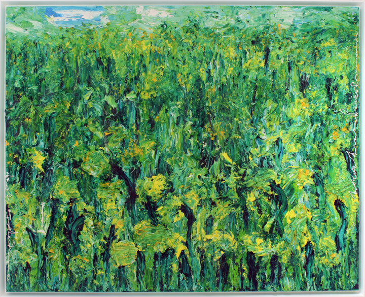 Peinture intitulée "Humming Letter #102" par Ji-An Kwon, Œuvre d'art originale, Acrylique Monté sur Châssis en bois