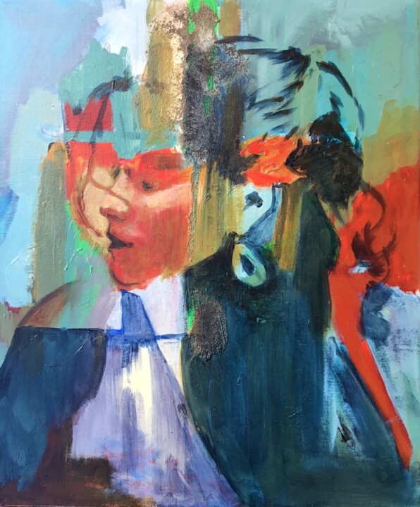 Peinture intitulée "Numéro Un" par Dominique Dève, Œuvre d'art originale, Acrylique