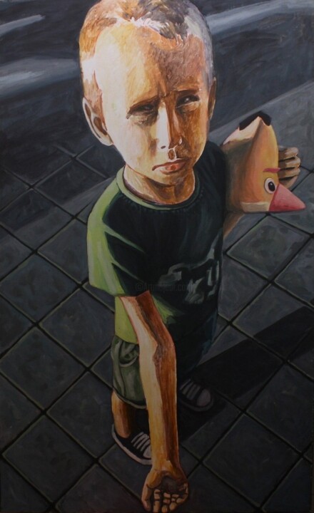 Картина под названием "Дай денег" - Тимур Хомич, Подлинное произведение искусства, Акрил