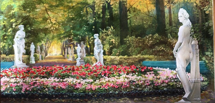 Park Letniy Sad, Sankt Petersburg Pittura, 15,8x31,5 in