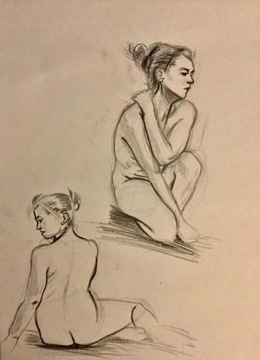 Naked studies 2 图画, 16.5x11.7 in
