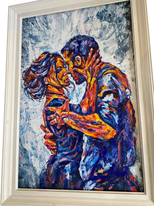 A moment before the kiss 绘画, 35.4x23.6 in