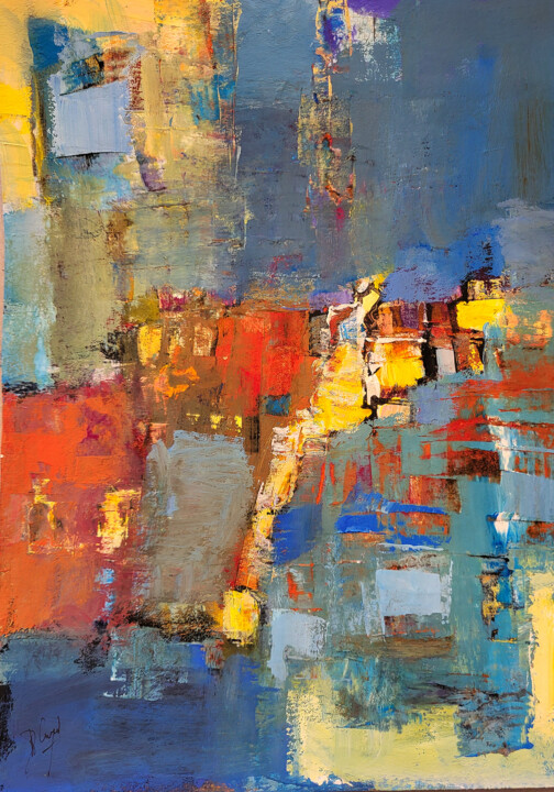 Peinture intitulée "Gouaches de Février…" par Muriel Cayet, Œuvre d'art originale, Gouache