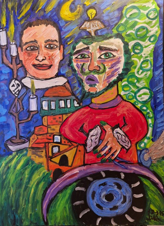 Ojos de luz Schilderij, 39,4x28,7 in