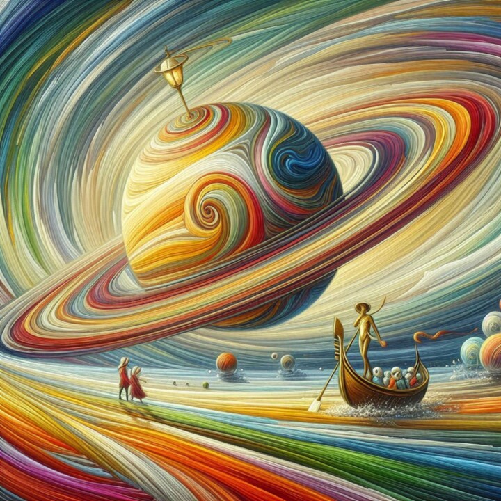 Paseo por Saturno 数字艺术
