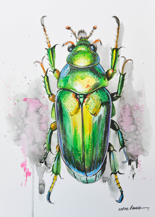 insect 1 Schilderij, 15,8x11,8 in